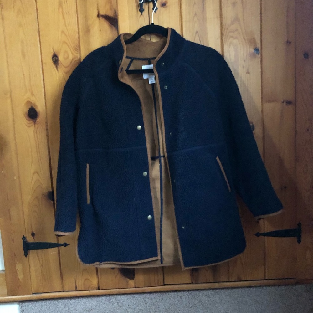 Navy Sherpa Jacket